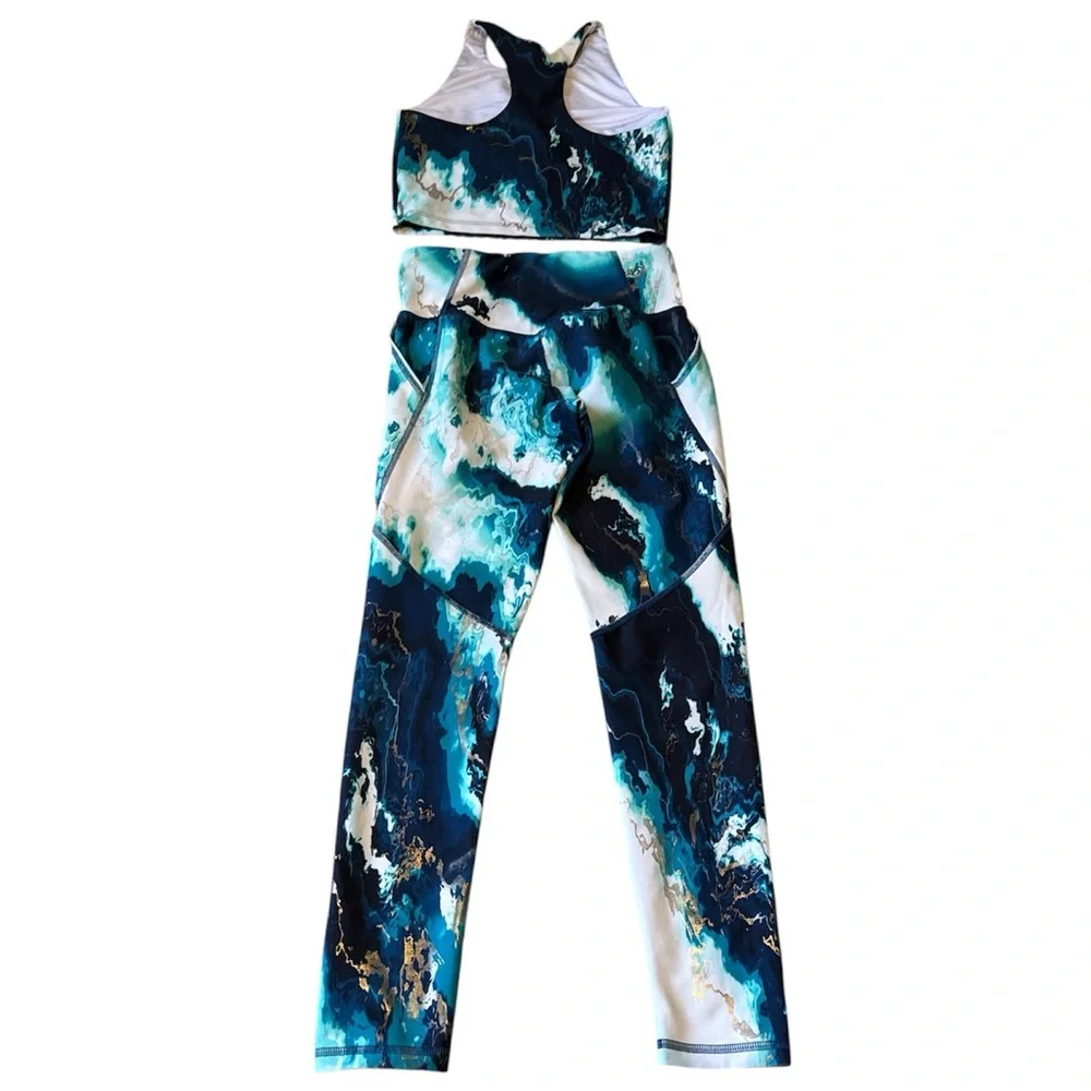 Old Navy Blue and White Leggings